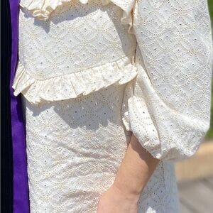 En Saison Ivory Ruffle Mini Dress